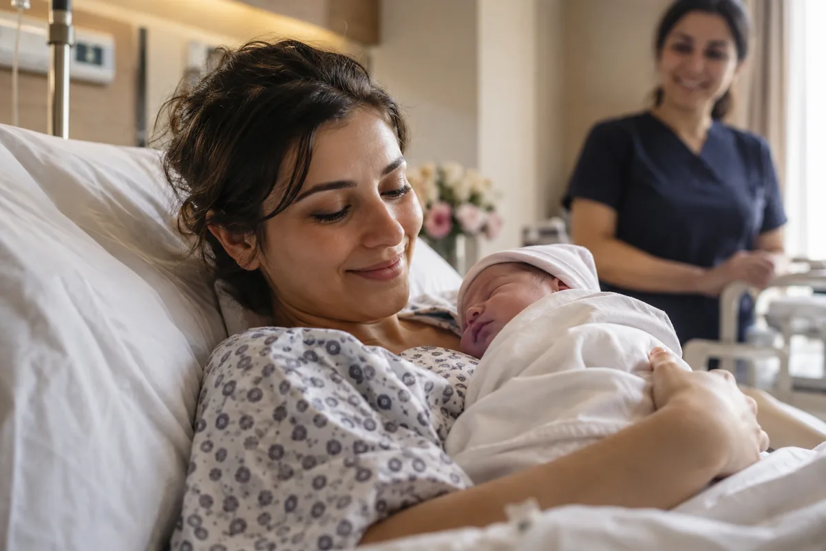 Sezaryen doğum sonrası anne ve bebek